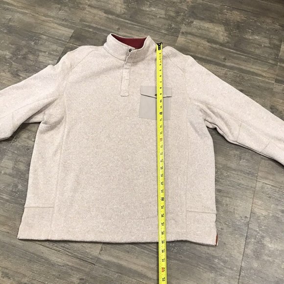 Woolrich Quarter‎ Snap Fleece Pullover Sweater Men Size XL Long Sleeve EUC - Picture 9 of 10
